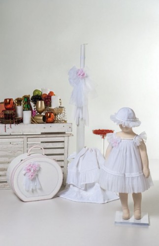 1412 - christening tulle dress with white braid