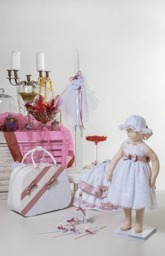 1430 - christening lace gown with silk belt