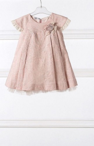 1617- Light pink brocade dress
