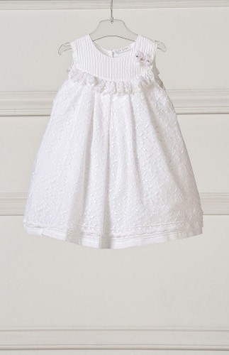 1620- White lace flower dress